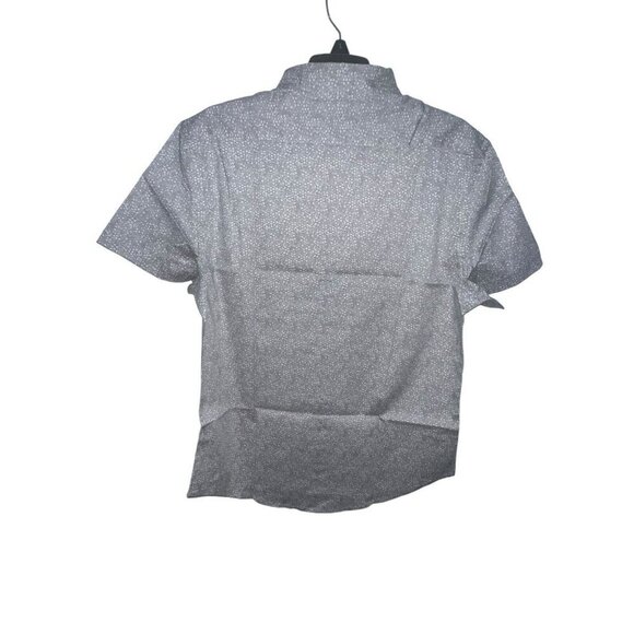 JACHS Men's Floral Shirt Summer Short Sleeve $79 Size Small Gray Button Up NEW - Picture 3 of 10